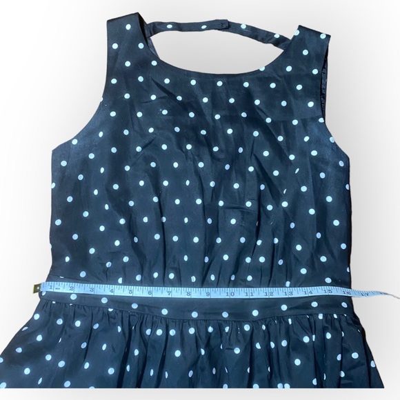 Cynthia Rowley Black & White Polka Dot ALine Sleeveless Cotton Dress Size 10 - Picture 3 of 11